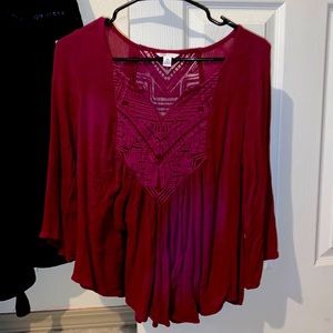 Cato maroon blouse